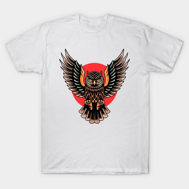 brave owl tattoo T-Shirt by donipacoceng